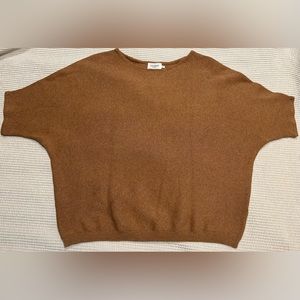 The Reset Boatneck Essential Pullover Caramel, Light Brown, Lightweight Wool